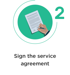 Sign the Service agreement